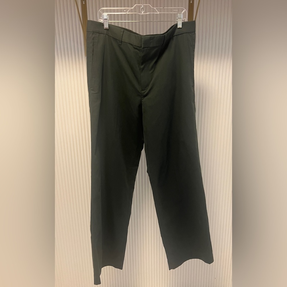 NWT COS Relaxed Tailored Straight-Leg Green Trousers sz 38R